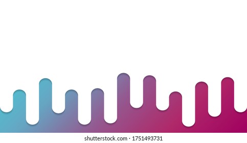 White background with colored gradient dripping drops on it. Vector illustration