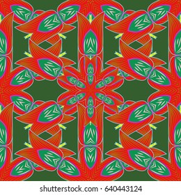White background. Colored mandalas element. Vector illustration.