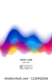 White Background with Colorful Abstract Sound Wave. Vector Illustration of Rhythm. Bridht Conceptual Background for Banners, Posters and Designs