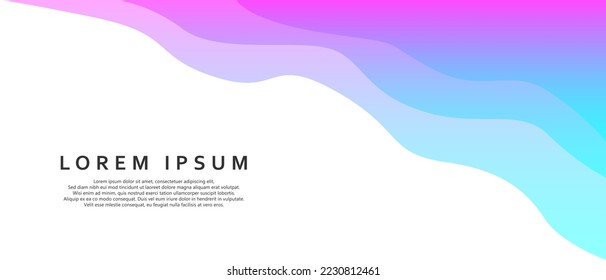 White Background with Colorful Geometric Fluid Shape