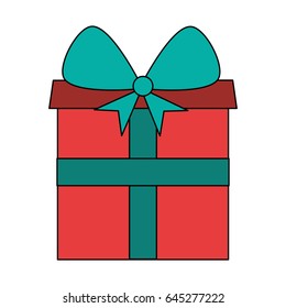 white background with colorful gift box