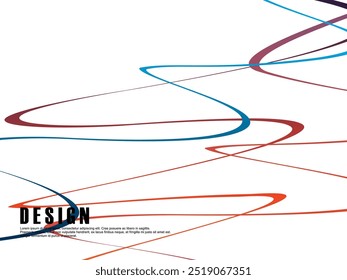 White background with colorful gradient ribbon pattern. White background with multicolored stripes pattern. Modern background.