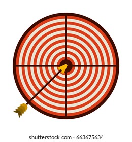 white background with colorful graphic of arrow on target vector illustration
