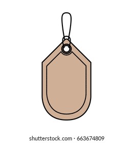 white background with colorful silhouette of label discount with thick contour vector illustration