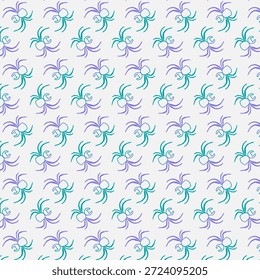 White background with colorful spiders.Vector seamless pattern of stylized multicolored spiders on a white background.
