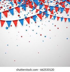 White Background Colorful Stars Flags Vector Stock Vector (Royalty Free ...