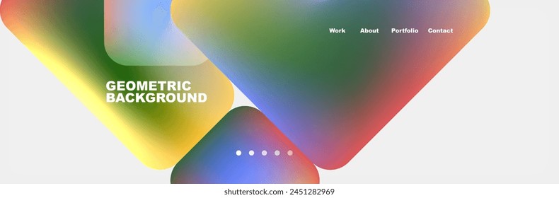 A white background with colorful triangles in electric blue, magenta, and carmine. The geometric shapes create a dynamic and vibrant design, perfect for a modern and eyecatching font