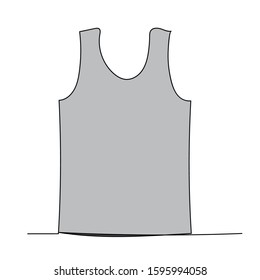 white background, continuous line gray pattern men's t-shirt