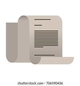 white background with continuously sheet contract document vector illustration