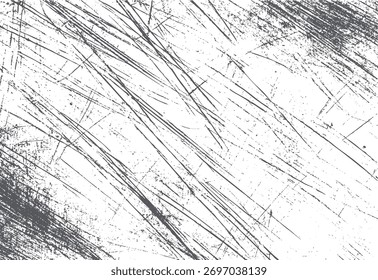 Um fundo branco é coberto com um padrão denso de linhas cinzentas angustiadas e manchas criando uma textura áspera e abstrata.