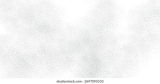 Um fundo branco é coberto com uma dispersão densa de pequenos pontos cinzas e manchas que desvanecem-se em direção às bordas.