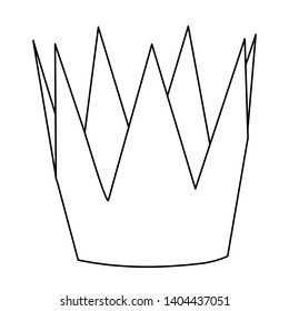 white background, crown, icon, sketch outline