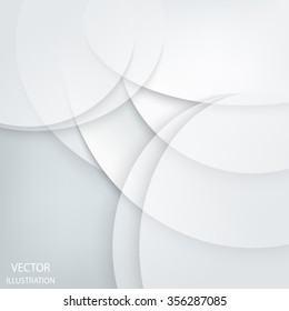 White background curve line on blue space shadow overlap and dimension modern texture pattern for text and message website design. Vector illustration