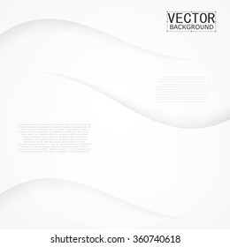 White background curve. Vector abstract White background design wavy. Brochure design templates collection and waving