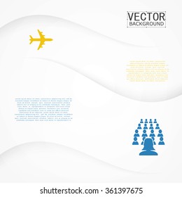 White background curve. Vector abstract White background design wavy. Brochure design templates collection and waving