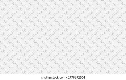 Fondo blanco. Efecto de corte de papel con efecto de patrón en relieve. EPS10 vectores
