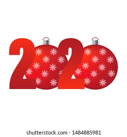 white background with cut paper numbers. Vector Christmas background