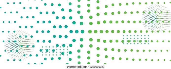 white background dark blue and green abstract round pattern