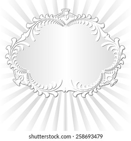 white background with decorative floral frame