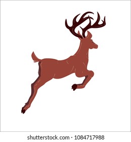 white background with a deer illustration