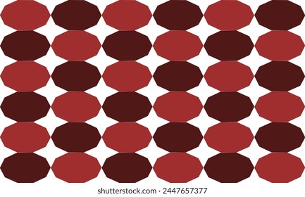 fondo blanco, diseño para la impresión de la tela como patrón de repetición, círculo hexagonal ovalado rojo rosado, tablero de ajedrez, tablero de ajedrez