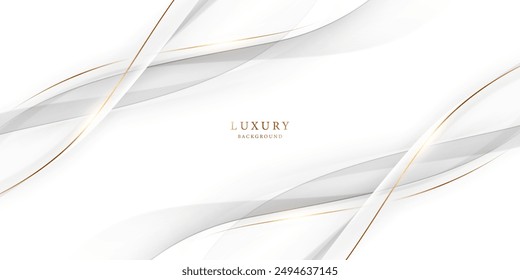 Weißer Hintergrund Design Mit luxuriösen goldenen Effekt-Elementen. Vektorillustration