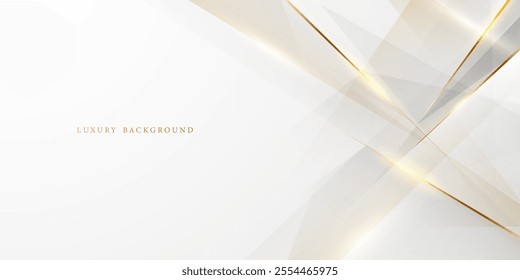 white background design With luxurious golden effect elements. Vector illustration