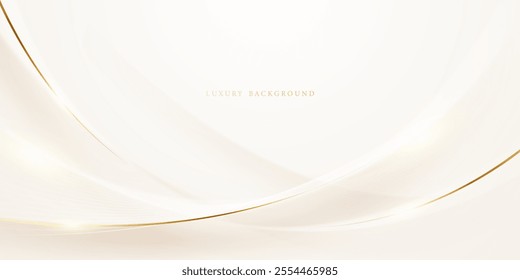 white background design With luxurious golden effect elements. Vector illustration