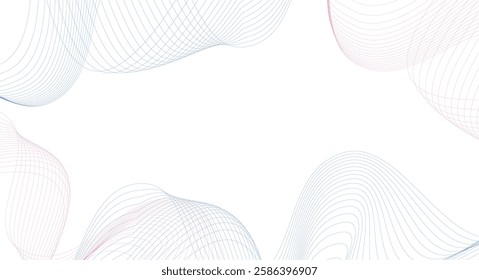 White background design in pink and blue colors. Abstract horizontal vector template for business banner, formal background, prestigious voucher, luxury invitation.