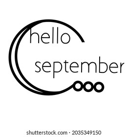 diseño de fondo blanco saluda la foto de stock de septiembre