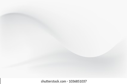 White background design with soft waves and sharp curve line.