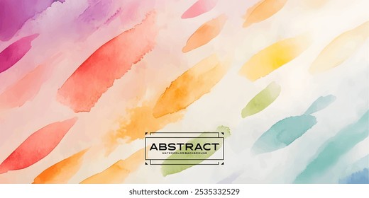 Um plano de fundo branco com traçados diagonais de várias cores em um estilo de aquarela.