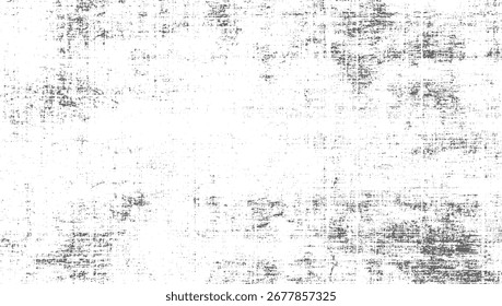 A white background with a distressed gray textured pattern of dots and lines.