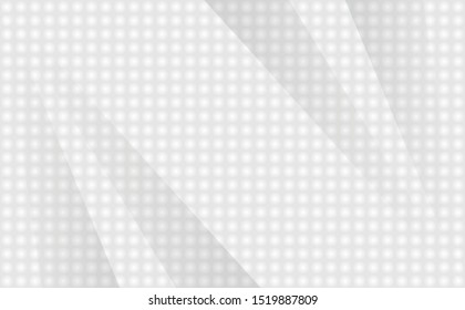 White background with white dots arranged in and light shading on the left and right angles, for background work, illustration - vector