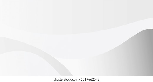 Fondo blanco con línea de curva dinámica Elemento de Diseño gráfico elegante Simple