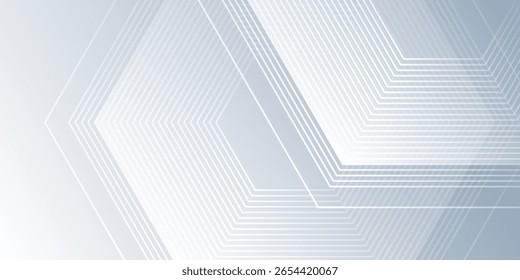 White background with dynamic wavy hexagon texture abstract