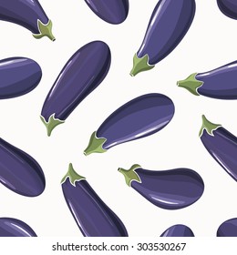 white background with eggplant