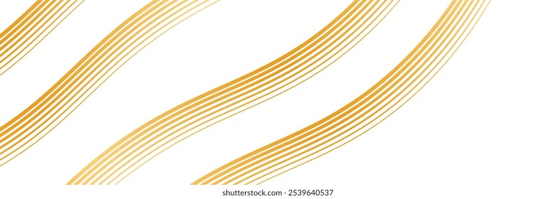 Fondo blanco con líneas doradas elegantes, uso para la Plantilla o la cubierta. Elegante fondo blanco premium. vector