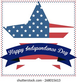 White background with elements for independence day. Vector illustration