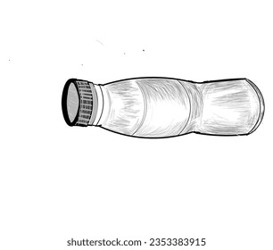 White background empty bottle illustration design