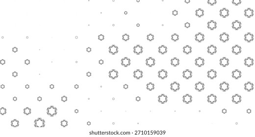 Un fondo blanco con Formas geométricas circulares que se repiten y que crean una textura visual minimalista, moderna y abstracta.