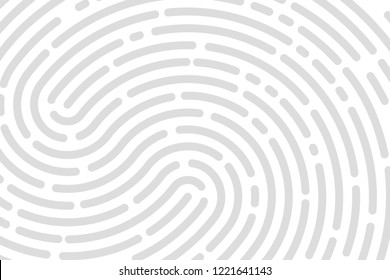White background fingerprint, print, banner identification. Vector illustration
