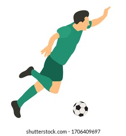 Soccer Player Abstract Blue Vector Silhouette Stock Vector (Royalty ...