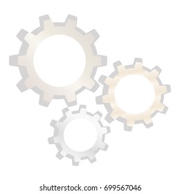 White background with gear 