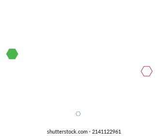 white background geometric colored hexagon pattern  Blur background with colorful hexagons. 