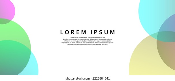 White Background with Geometric Colorful Shape