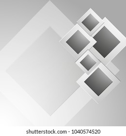 White background  geometric shapes