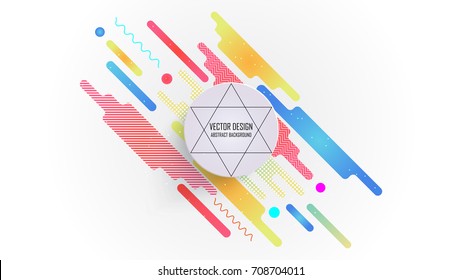 White Background with Geometric spots design.