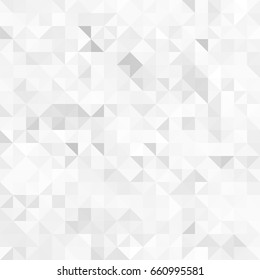 White background. Geometric style. Mesh of triangles. Mosaic template for your design. Paper texture. White space.