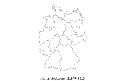 white background of german map with line art design, perfect for office, banner, landing page, background, wallpaper and more
